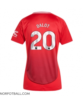 Billige Fotballdrakt Manchester United Diogo Dalot #20 Replika Hjemmedrakt Dame 2024-25 Kortermet
